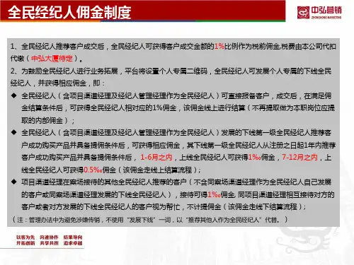 全民经纪人佣金