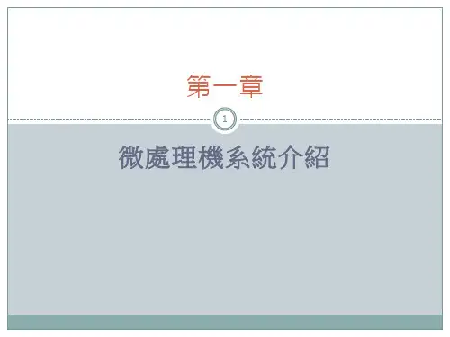 微处理机系统介绍