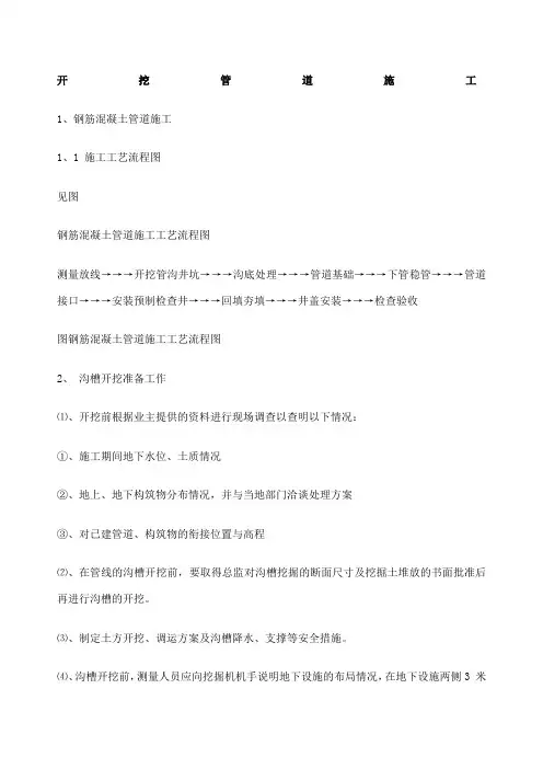 混凝土管道施工方案