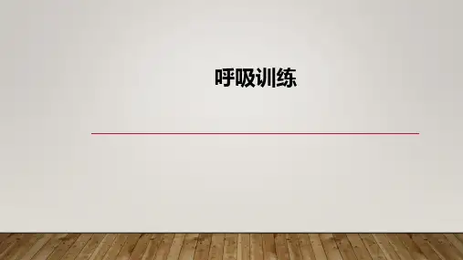 呼吸训练ppt课件