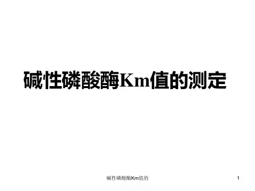 碱性磷酸酶Km值的 ppt课件