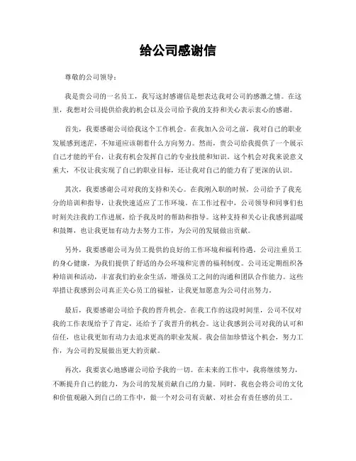 给公司感谢信 (2)