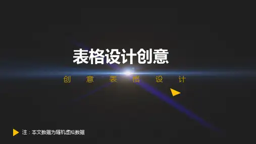 ppt表格设计创意