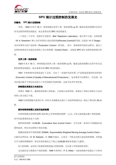 SPC统计过程控制的发展史