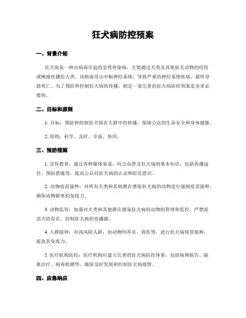 狂犬病防控预案
