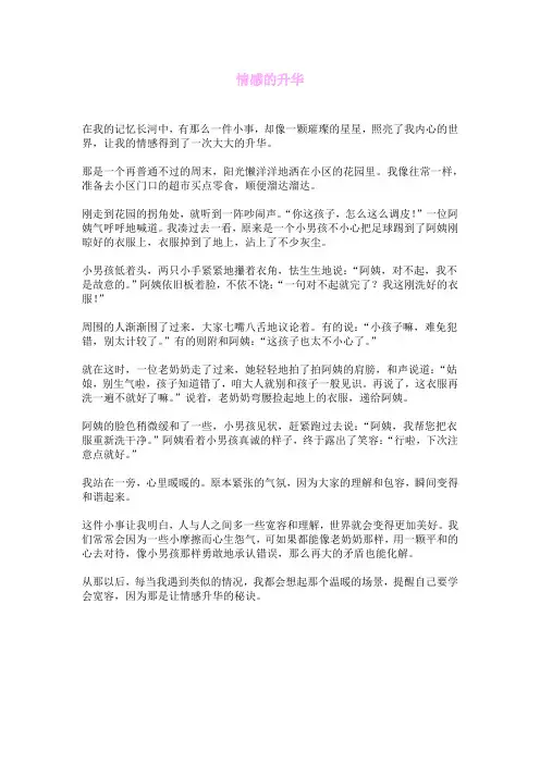 情感的升华