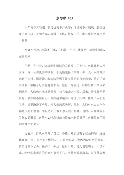 水与岸(6) (潘晨晨) 新起点作文