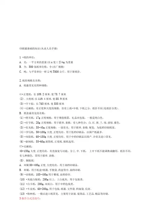 包装印刷印刷最基础知识