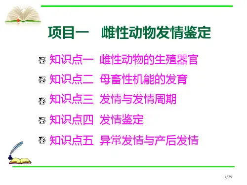 知识点四  发情鉴定