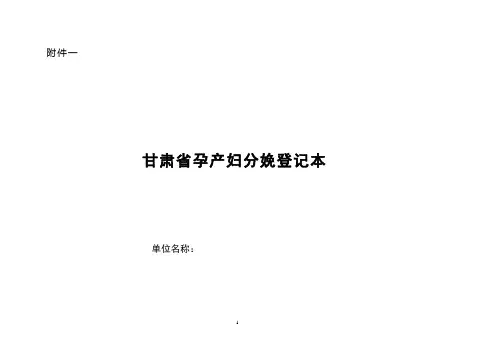 妇幼卫生32种表格