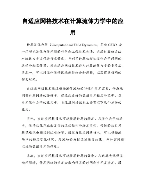 自适应网格技术在计算流体力学中的应用