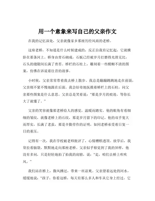 用一个意象来写自己的父亲作文