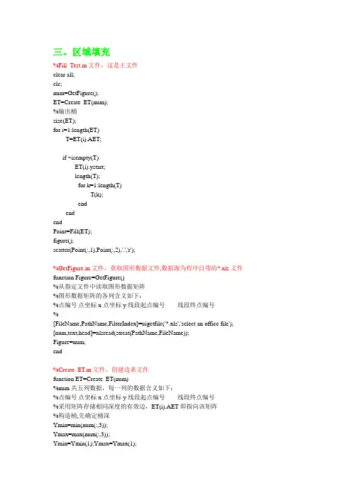 区域填充代码-MATLAB