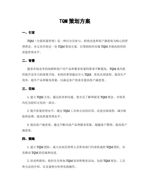 TQM策划方案