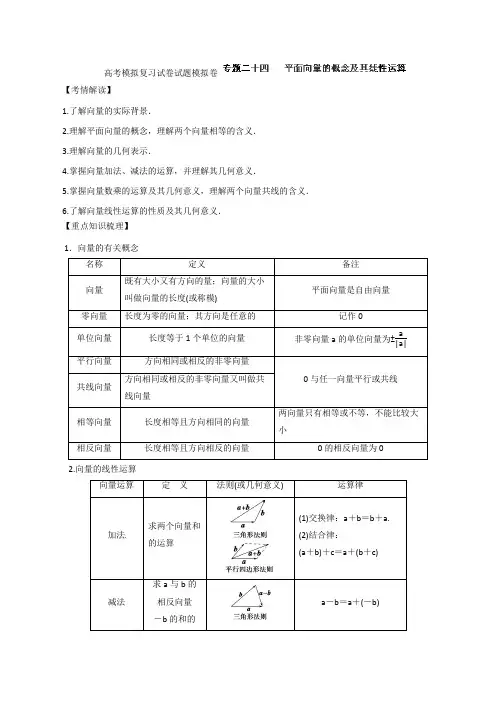 高考数学模拟复习试卷试题模拟卷1234