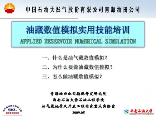 油藏数值模拟实用技能培训