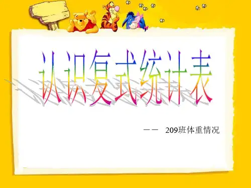 认识复式统计表课件(小学六年级数学课件)