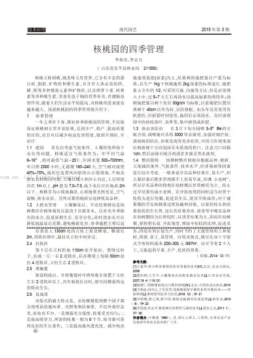 核桃园的四季管理