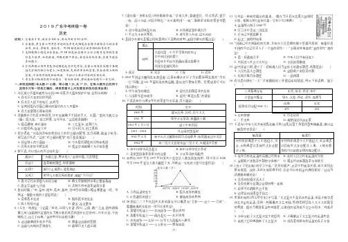 2019年广东省中考历史模拟试题