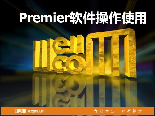 Premier软件操作使用资料重点