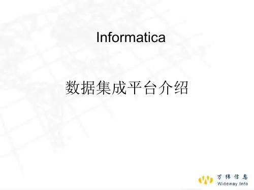 Informatica数据集成产品介绍