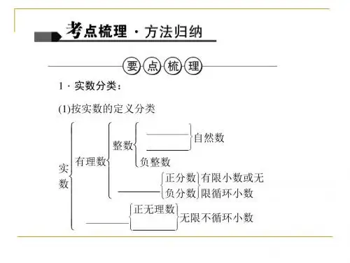 2016聚焦中考数学(山西省)习题课件 第1讲 实数及其运算