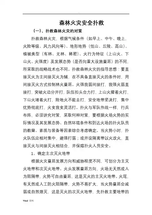 森林火灾安全扑救