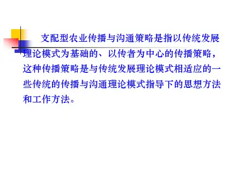 农业传播技术与应用