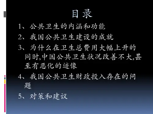 浅谈中国公共卫生_PPT幻灯片