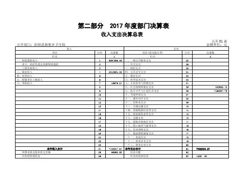 2017年度部门决算表