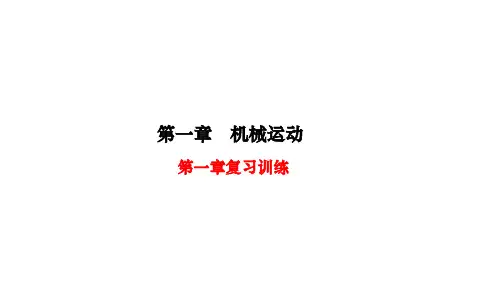 第一章复习训练课件2024-2025学年人教版物理八年级上册