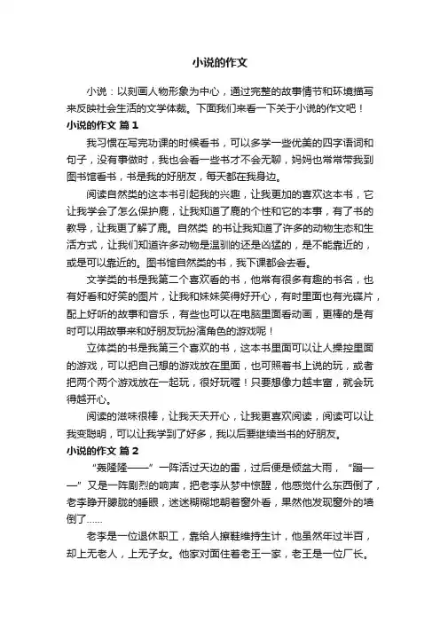 小说的作文
