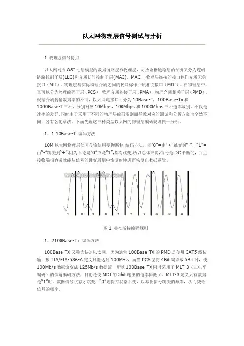 (完整版)以太网物理层信号测试与分析