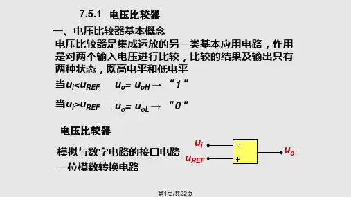模电电压比较器PPT课件