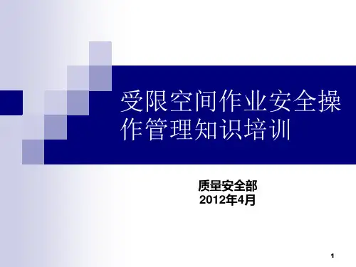 受限空间作业培训PPT课件