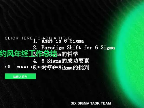 知名韩企六西格玛6sigma黑带培训教材