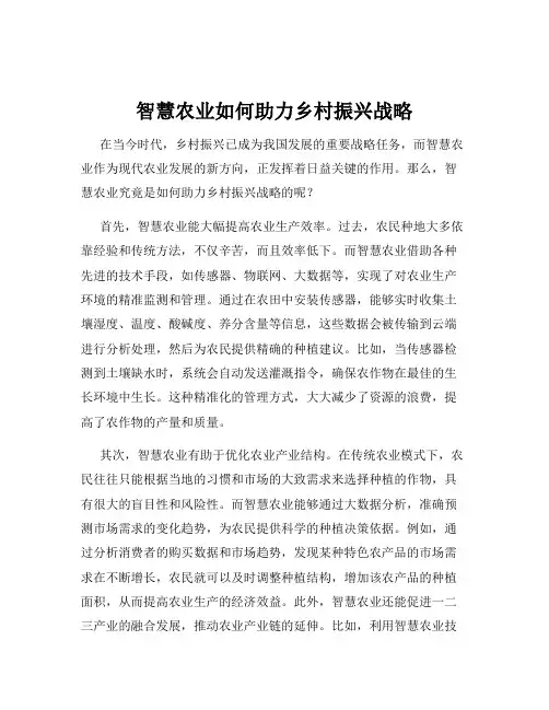 智慧农业如何助力乡村振兴战略