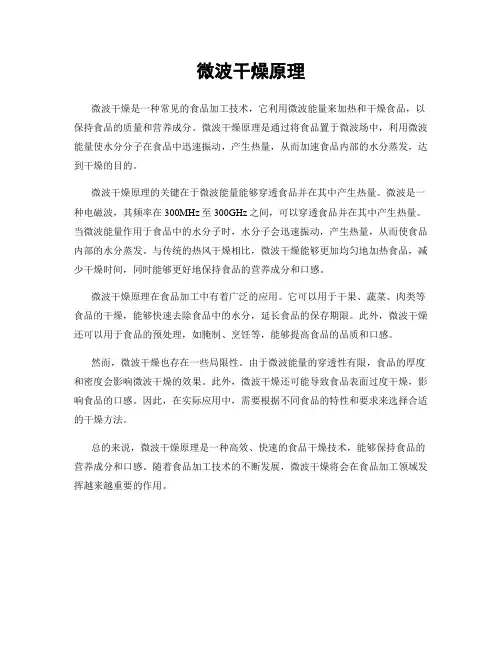 微波干燥原理