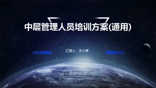 2024版中层管理人员培训方案(通用)