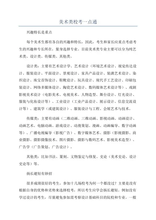 美术类校考一点通
