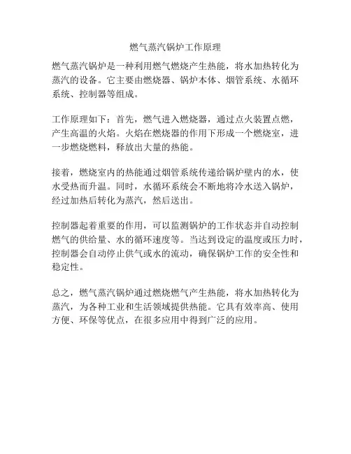 燃气蒸汽锅炉工作原理