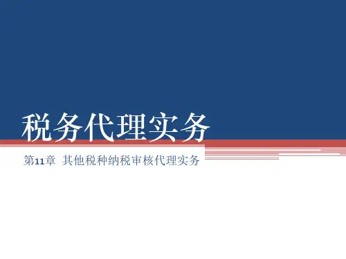 其他税种纳税审核代理实务PPT课件