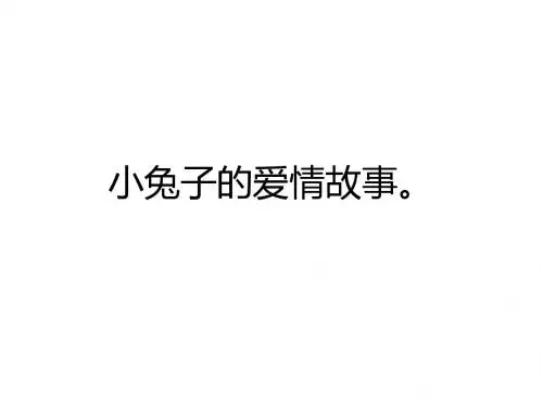 5. 小兔子的爱情故事。