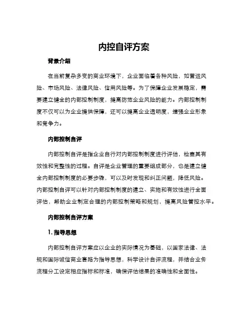 内控自评方案