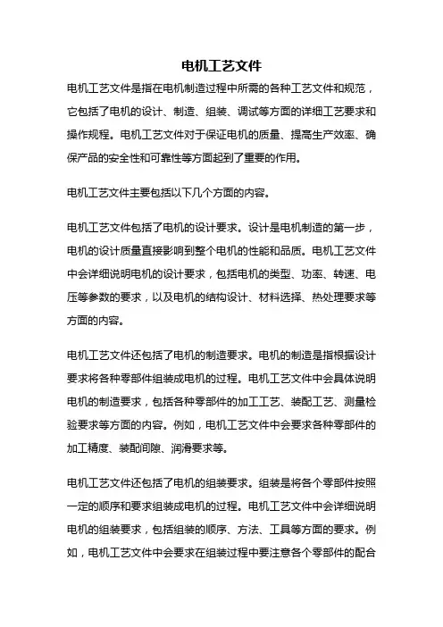 电机工艺文件