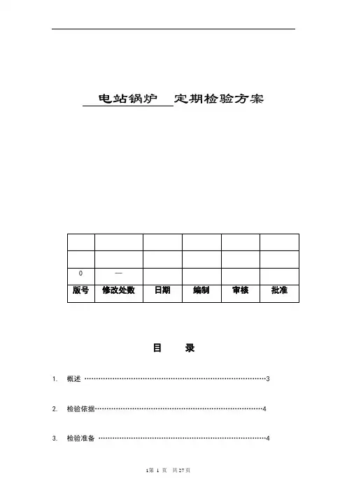 锅炉检验方案