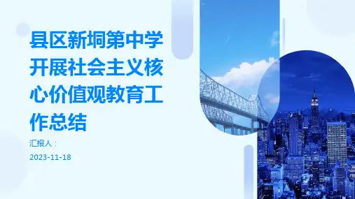 县区新垌第中学开展社会主义核心价值观教育工作总结