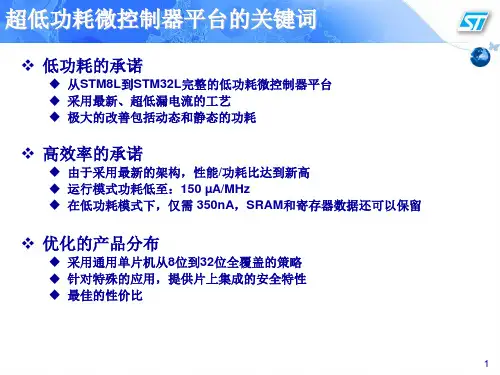 STMCU低功耗产品系列详解