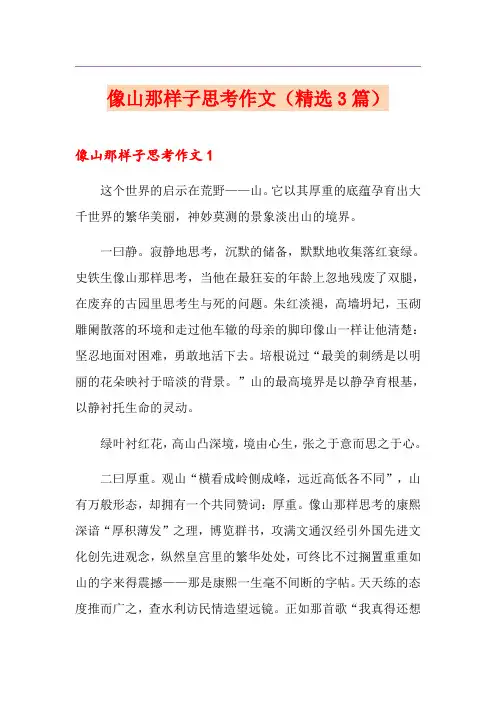 像山那样子思考作文(精选3篇)