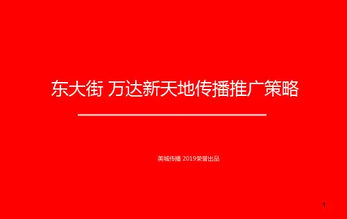 美城传播西安东大街万达新天地传播推广的策略的报告PPT